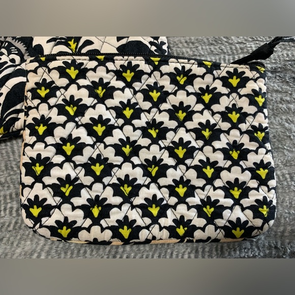 3/$20 Vera Bradley Black and Yellow Floral Cosmetic Bag Set - Picture 6 of 12